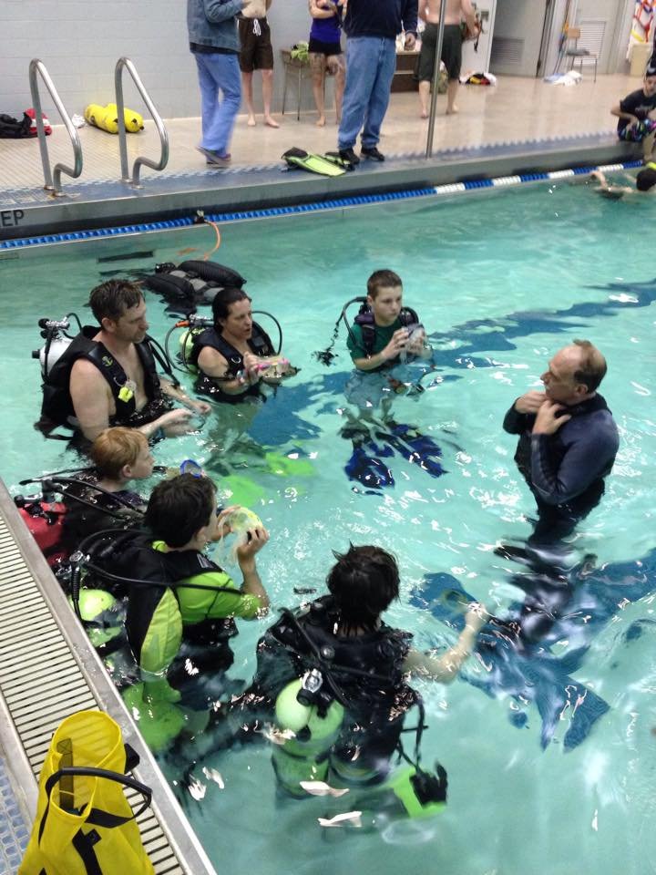 group training in the pool